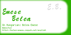 emese belea business card